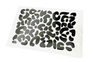 reflective sticker leopard, black